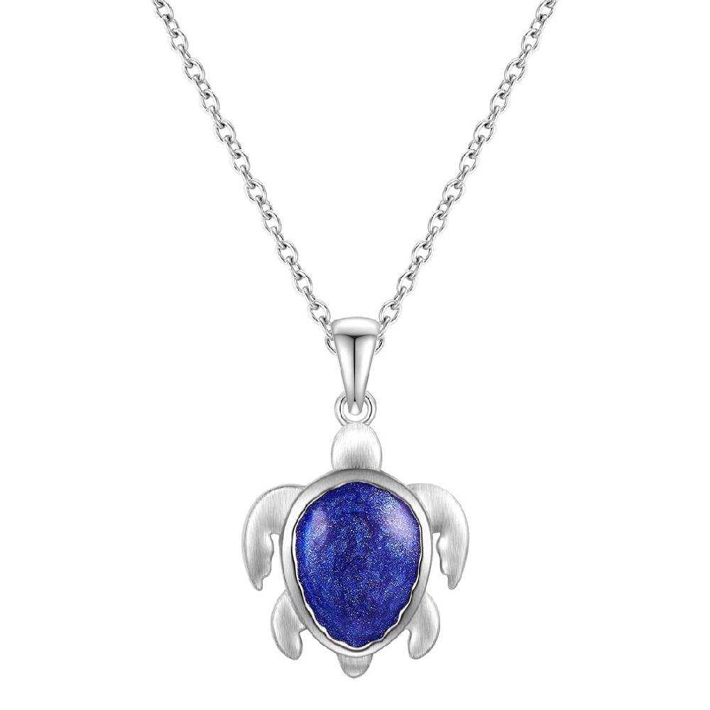 Rafaela Donata Kette mit Anhänger Sterling Silber Emaille blau