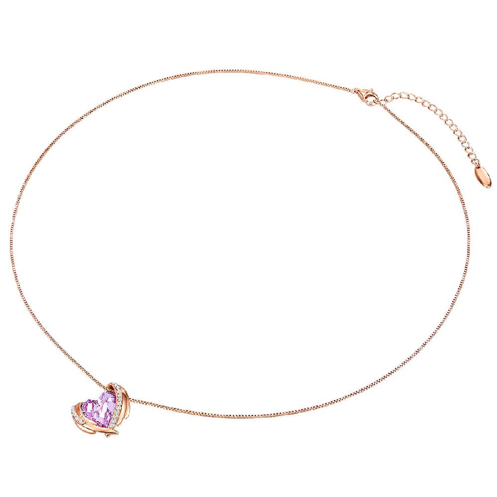 Rafaela Donata Kette mit Anhänger Sterling Silber roségold verziert mit Kristallen von Swarovski® Violet weiß Hotsell