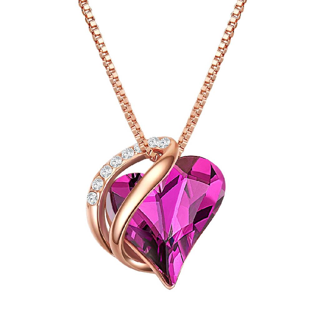 Rafaela Donata Kette mit Anhänger Sterling Silber roségold verziert mit Kristallen von Swarovski® amethyst weiß