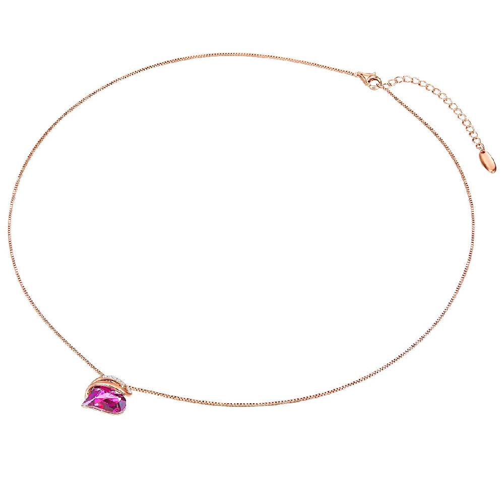 Rafaela Donata Kette mit Anhänger Sterling Silber roségold verziert mit Kristallen von Swarovski® amethyst weiß Outlet