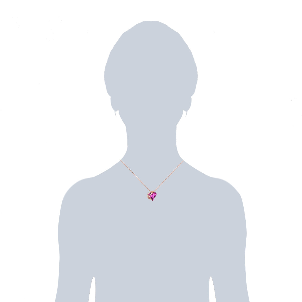 Rafaela Donata Kette mit Anhänger Sterling Silber roségold verziert mit Kristallen von Swarovski® amethyst weiß Outlet