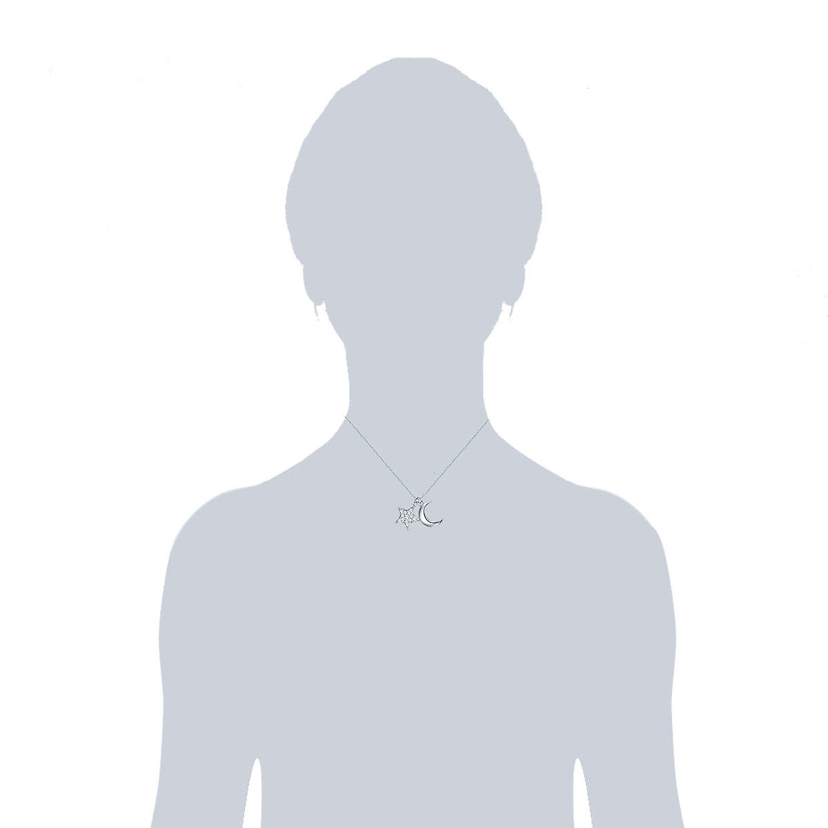 Rafaela Donata Kette mit Anhänger Sterling Silber verziert mit Kristallen von Swarovski® weiß Online