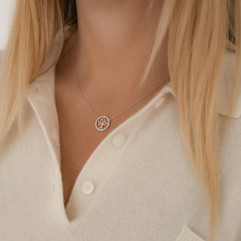 Rafaela Donata Kette mit Anhänger Sterling Silber bi-Color Zirkonia weiß Angebote