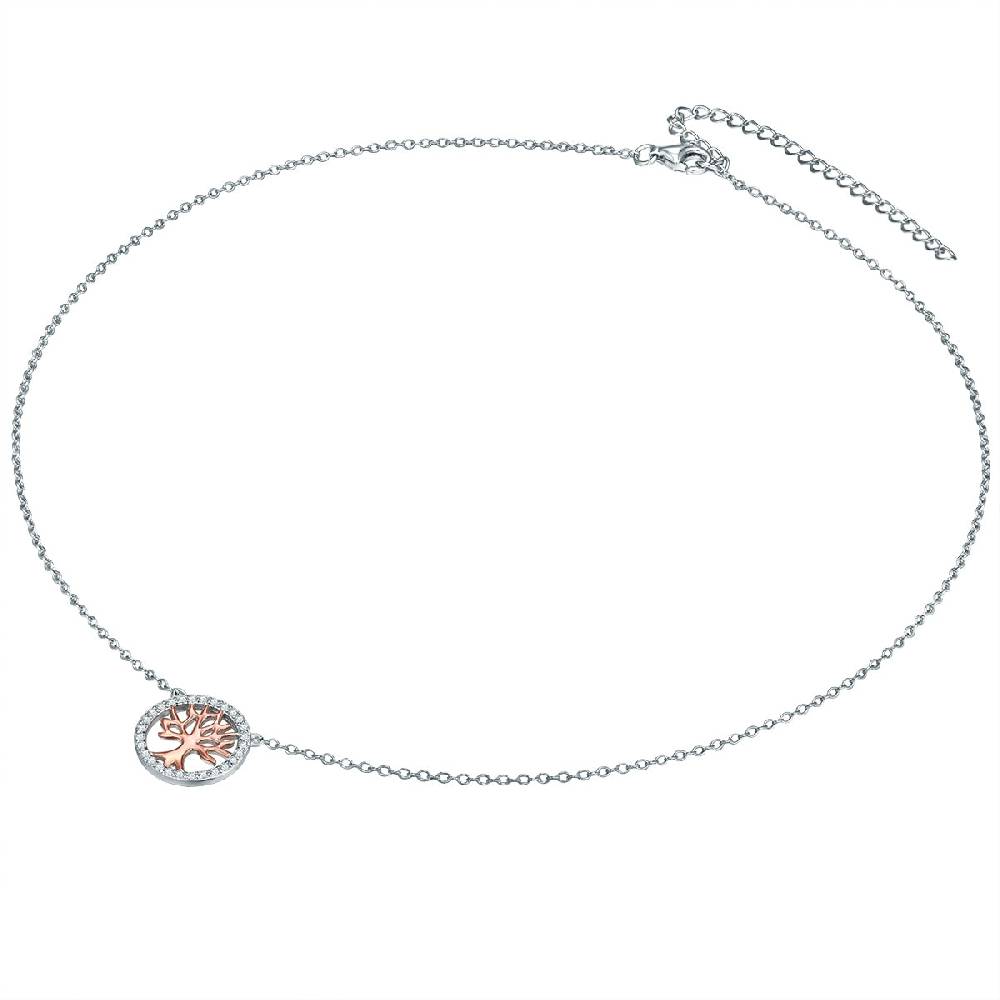 Rafaela Donata Kette mit Anhänger Sterling Silber bi-Color Zirkonia weiß Angebote
