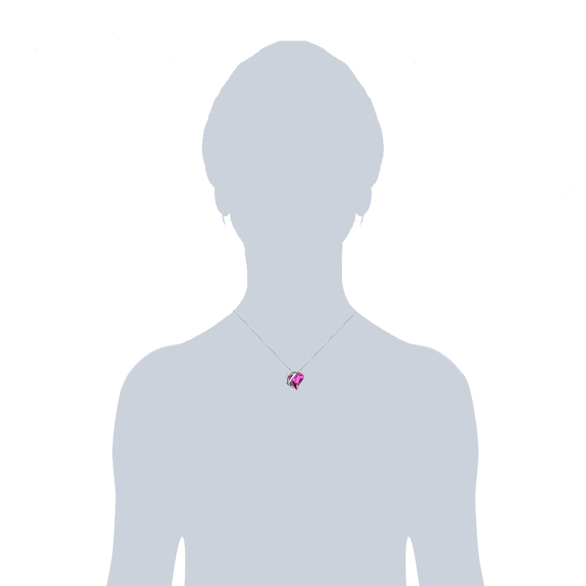Rafaela Donata Kette mit Anhänger Sterling Silber verziert mit Kristallen von Swarovski® amethyst weiß Hotsell