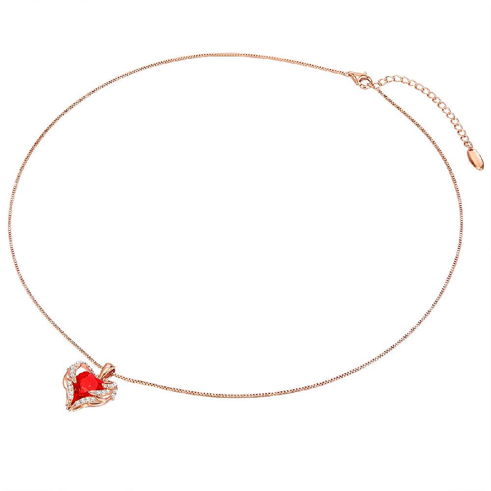 Rafaela Donata Kette mit Anhänger Sterling Silber roségold verziert mit Kristallen von Swarovski® heller Siam weiß Fabrikverkauf
