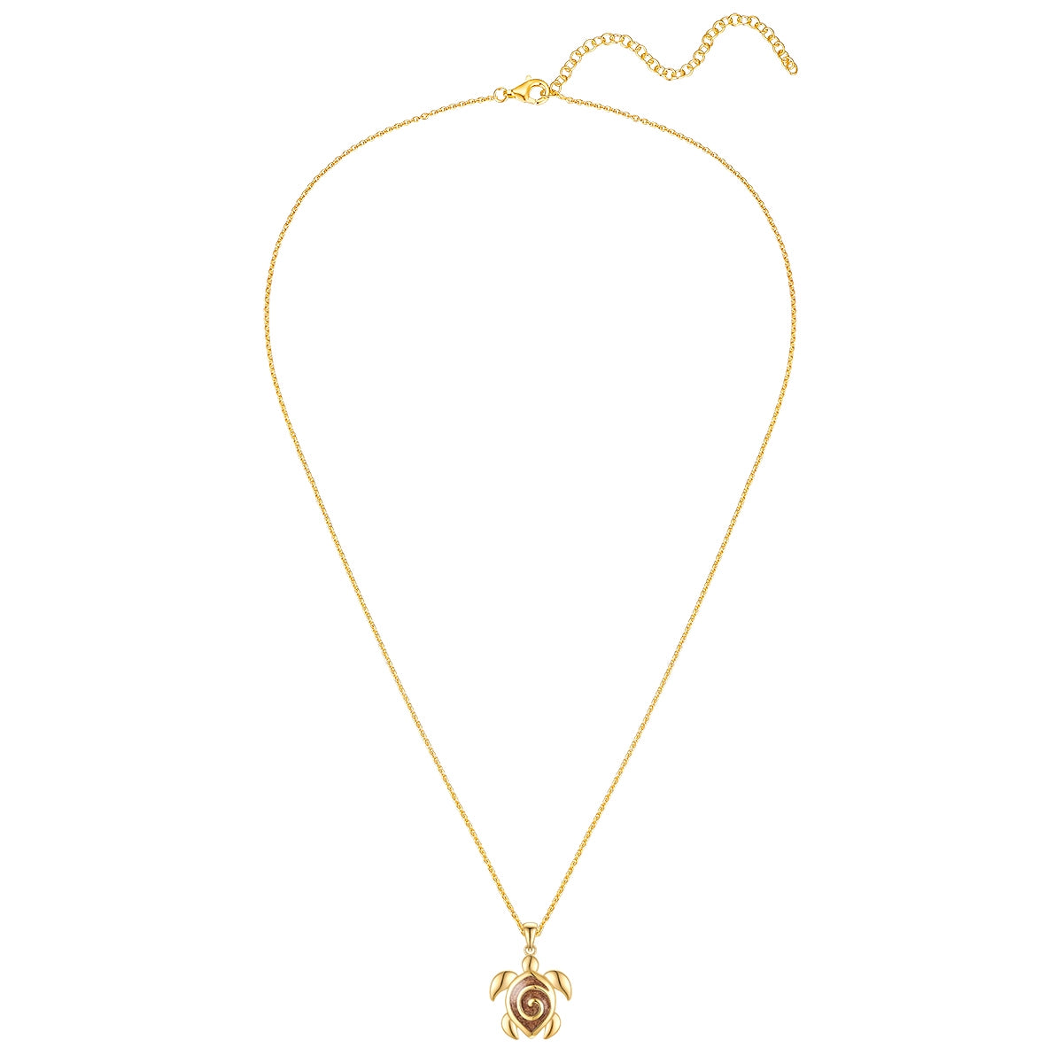 Rafaela Donata Kette mit Anhänger Sterling Silber gelbgold Emaille braun Online