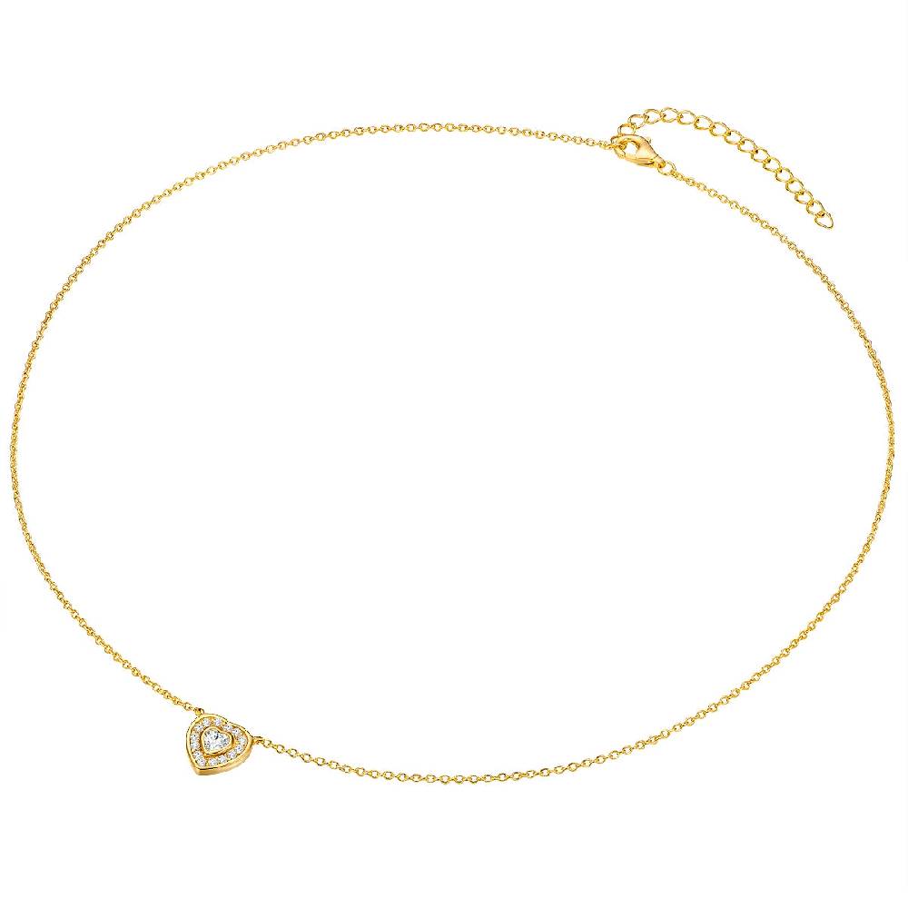 Rafaela Donata Kette mit Anhänger Sterling Silber gelbgold Zirkonia weiß Verkauf