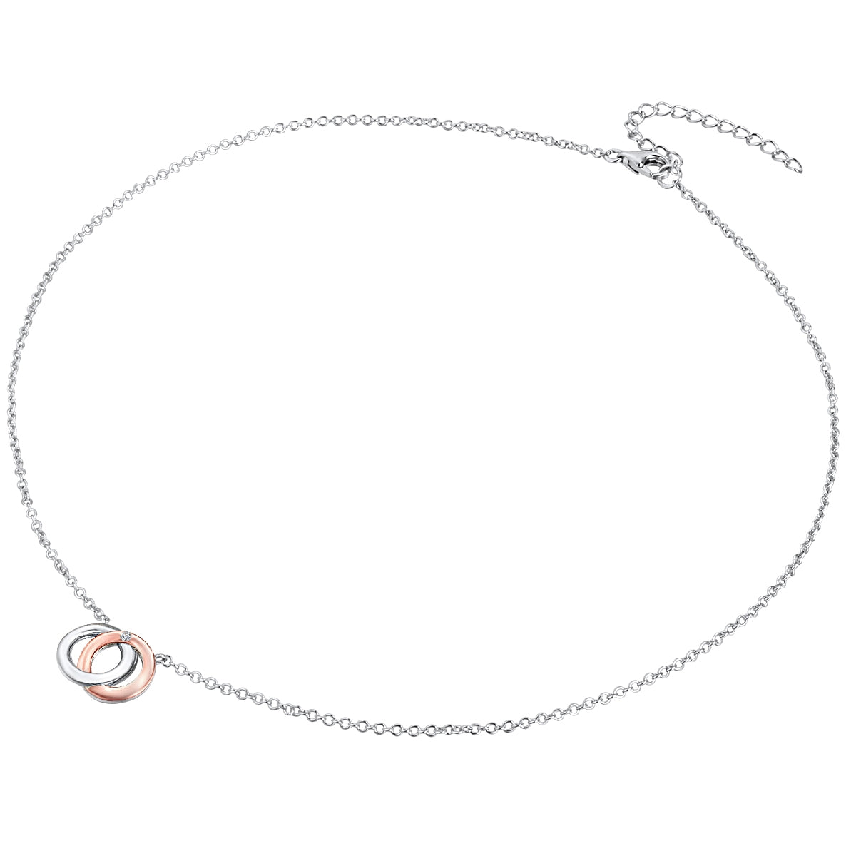 Rafaela Donata Kette mit Anhänger Sterling Silber bi-Color Diamant weiß Hotsell