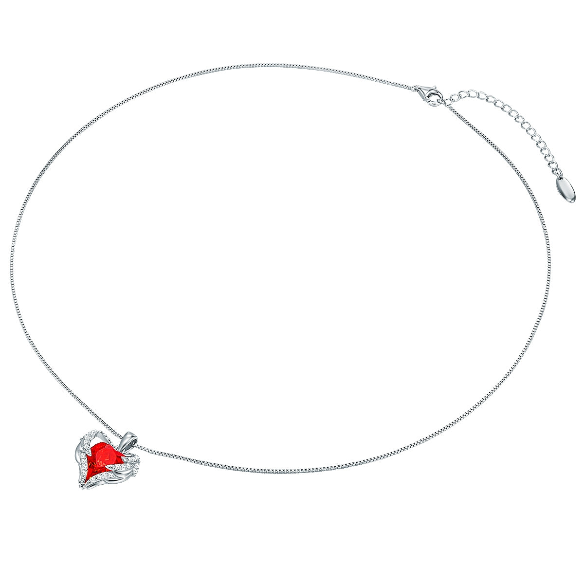 Rafaela Donata Kette mit Anhänger Sterling Silber verziert mit Kristallen von Swarovski® heller Siam weiß im Angebot