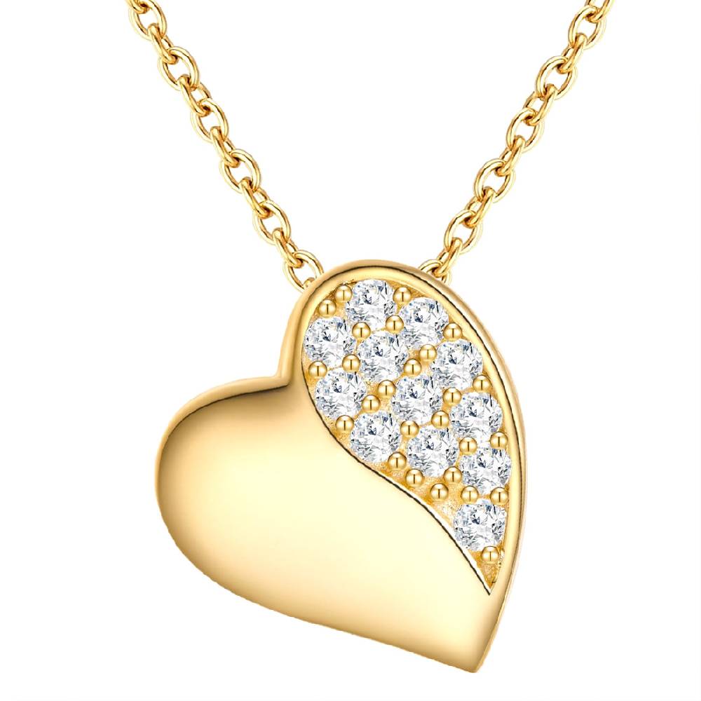 Rafaela Donata Kette mit Anhänger Sterling Silber gelbgold Zirkonia weiß