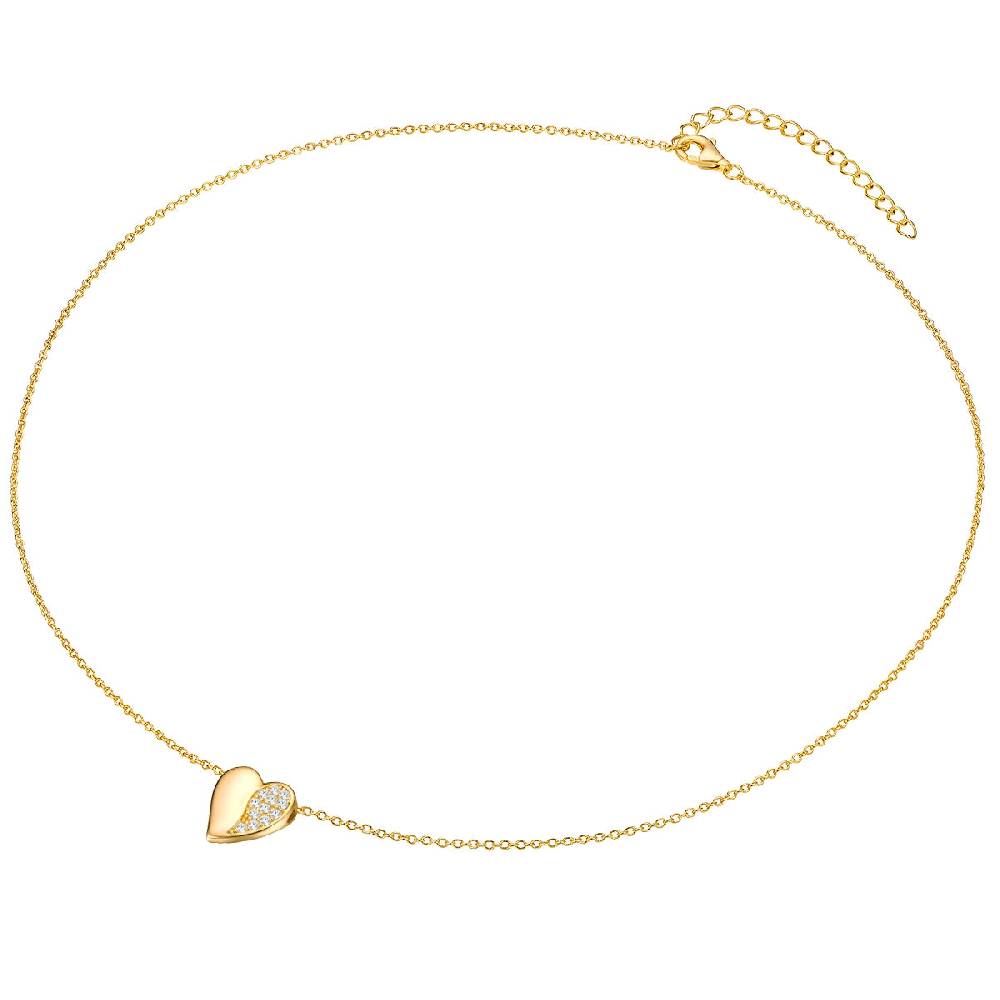 Rafaela Donata Kette mit Anhänger Sterling Silber gelbgold Zirkonia weiß Preisnachlass