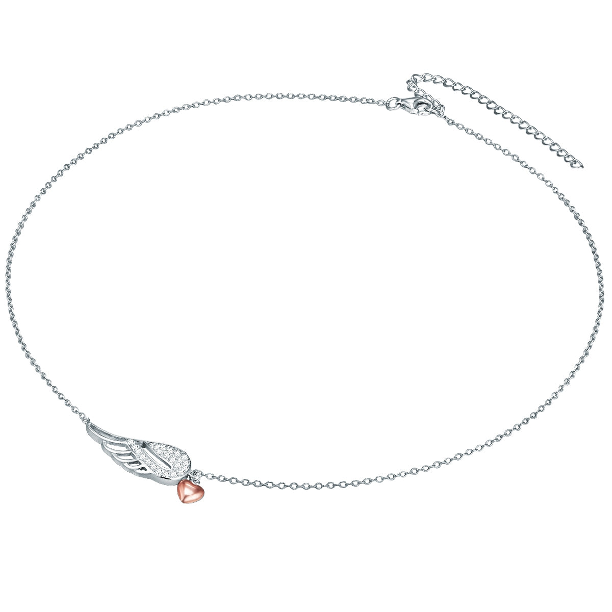 Rafaela Donata Kette mit Anhänger Sterling Silber bi-Color Zirkonia weiß Blitzverkäufe