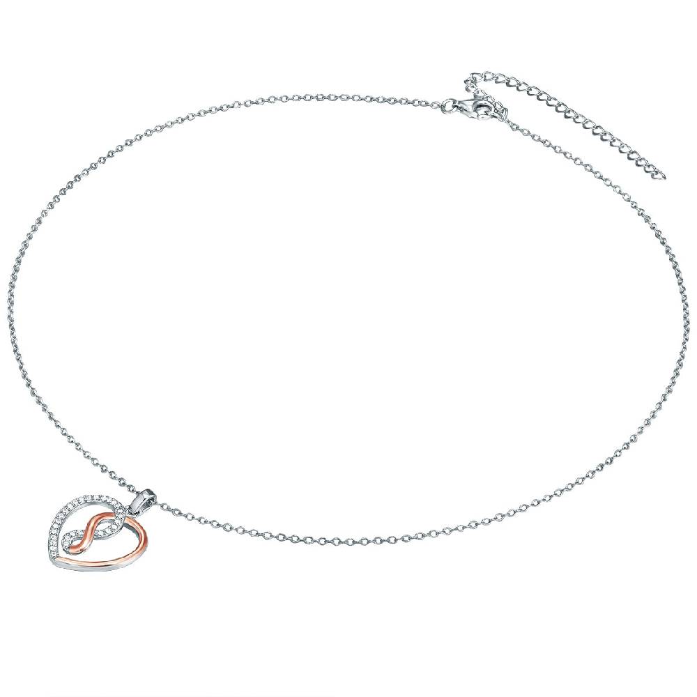 Rafaela Donata Kette mit Anhänger Sterling Silber bi-Color Zirkonia weiß Online