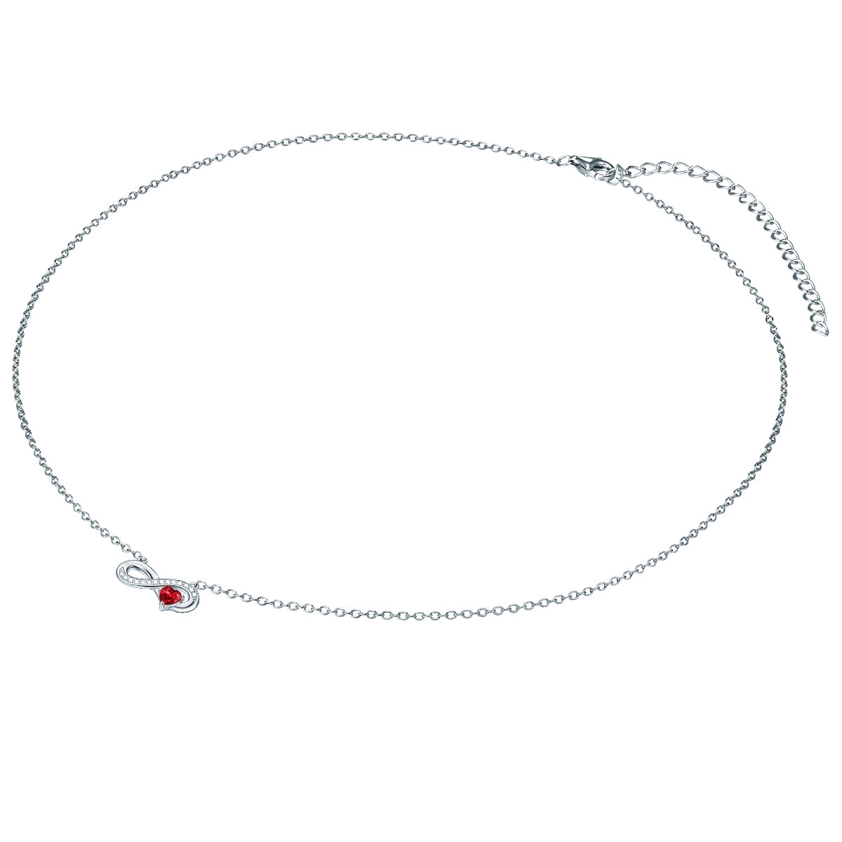 Rafaela Donata Kette mit Anhänger Sterling Silber Zirkonia weiß rot Auslauf