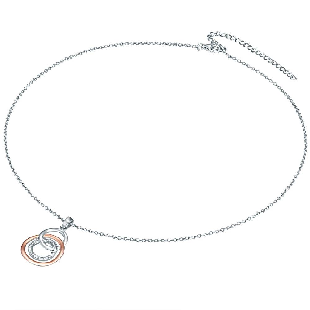 Rafaela Donata Kette mit Anhänger Sterling Silber bi-Color Zirkonia weiß Verkauf