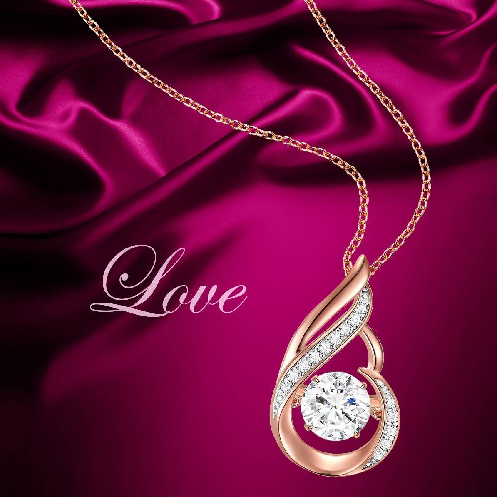 Rafaela Donata Kette mit Anhänger Sterling Silber roségold Zirkonia weiß Schlussverkauf