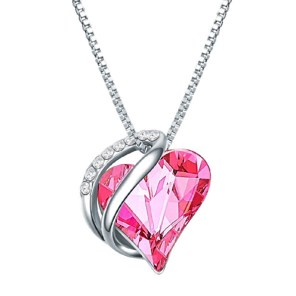 Rafaela Donata Kette mit Anhänger Sterling Silber verziert mit Kristallen von Swarovski® Rosa weiß