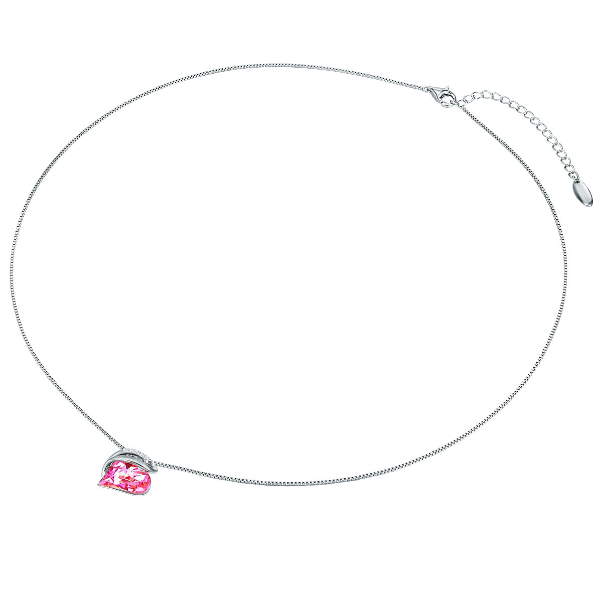 Rafaela Donata Kette mit Anhänger Sterling Silber verziert mit Kristallen von Swarovski® Rosa weiß Meist gekauft