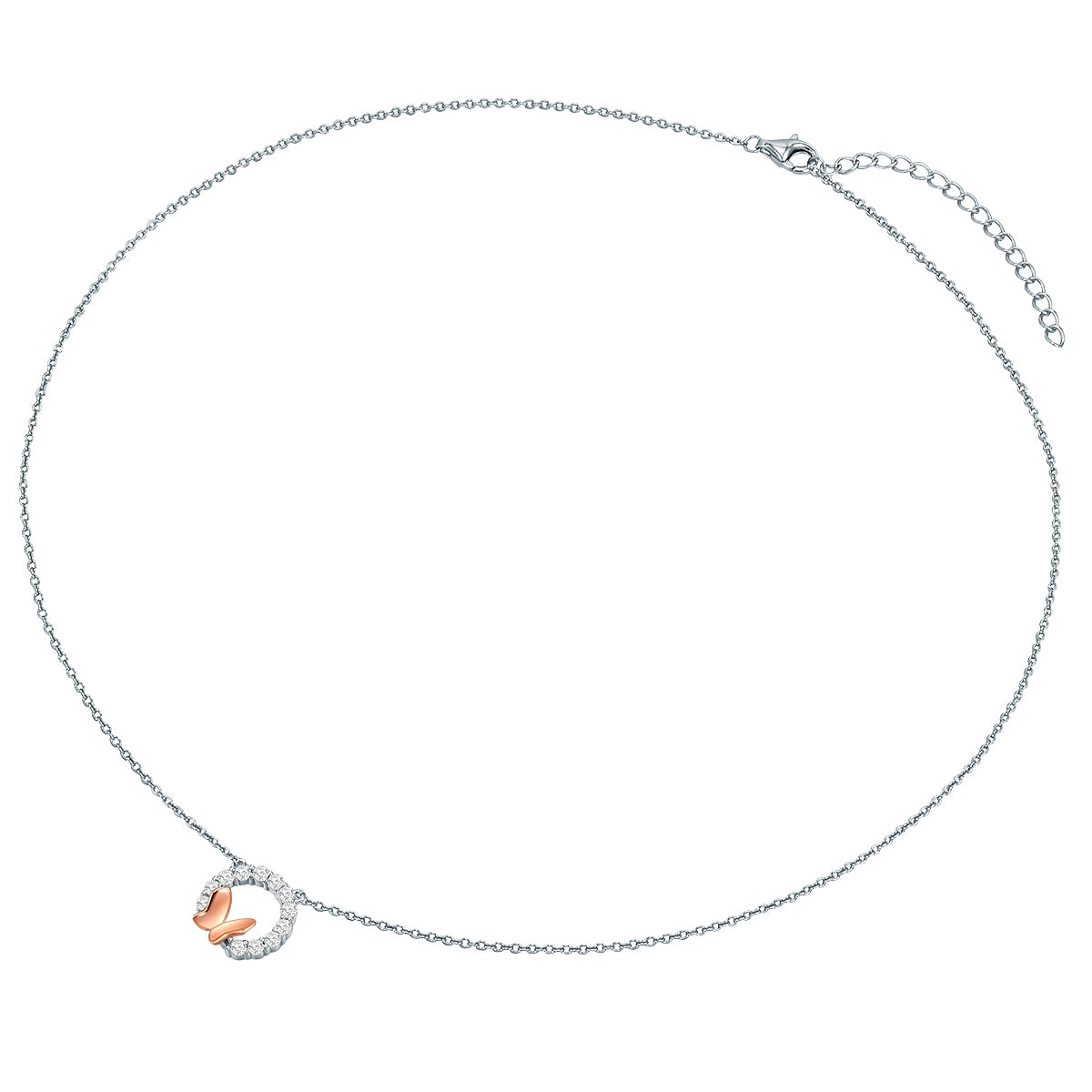 Rafaela Donata Kette Sterling Silber bi-Color Zirkonia weiß Zeitlich begrenztes Angebot