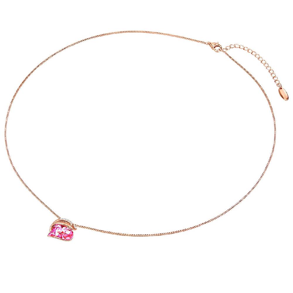 Rafaela Donata Kette mit Anhänger Sterling Silber roségold verziert mit Kristallen von Swarovski® Rosa weiß Schlussverkauf