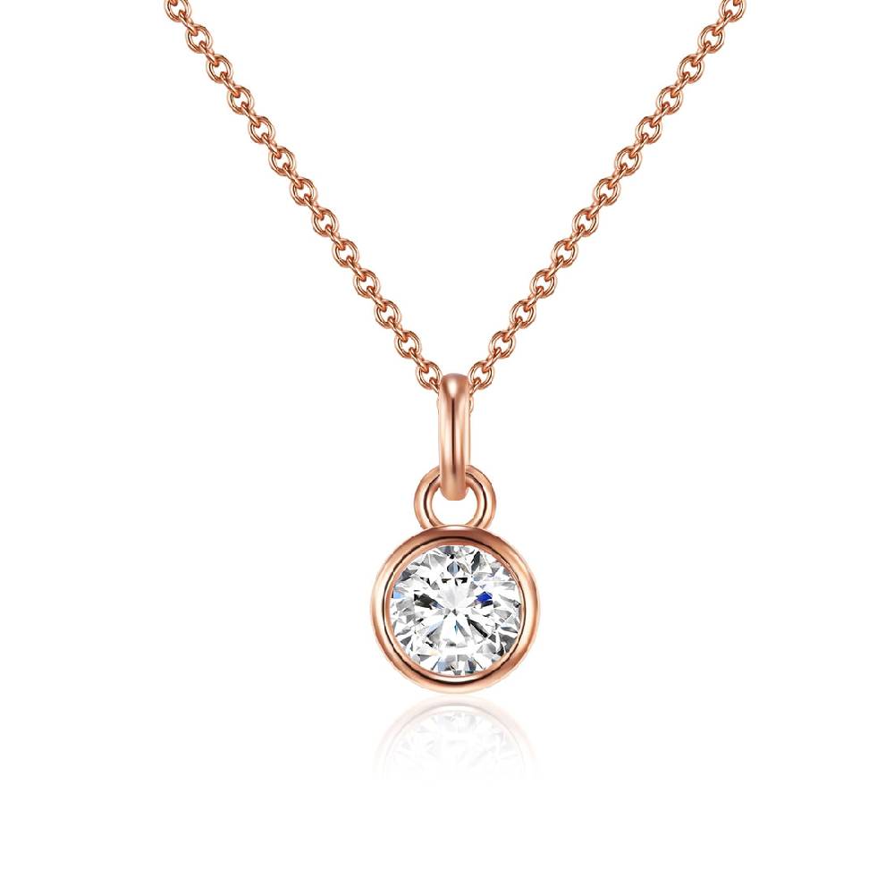 Rafaela Donata Kette mit Anhänger Sterling Silber roségold Zirkonia weiß
