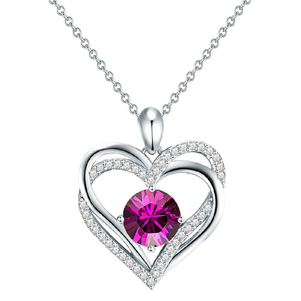 Rafaela Donata Kette mit Anhänger Sterling Silber verziert mit Kristallen von Swarovski® amethyst Zirkonia weiß