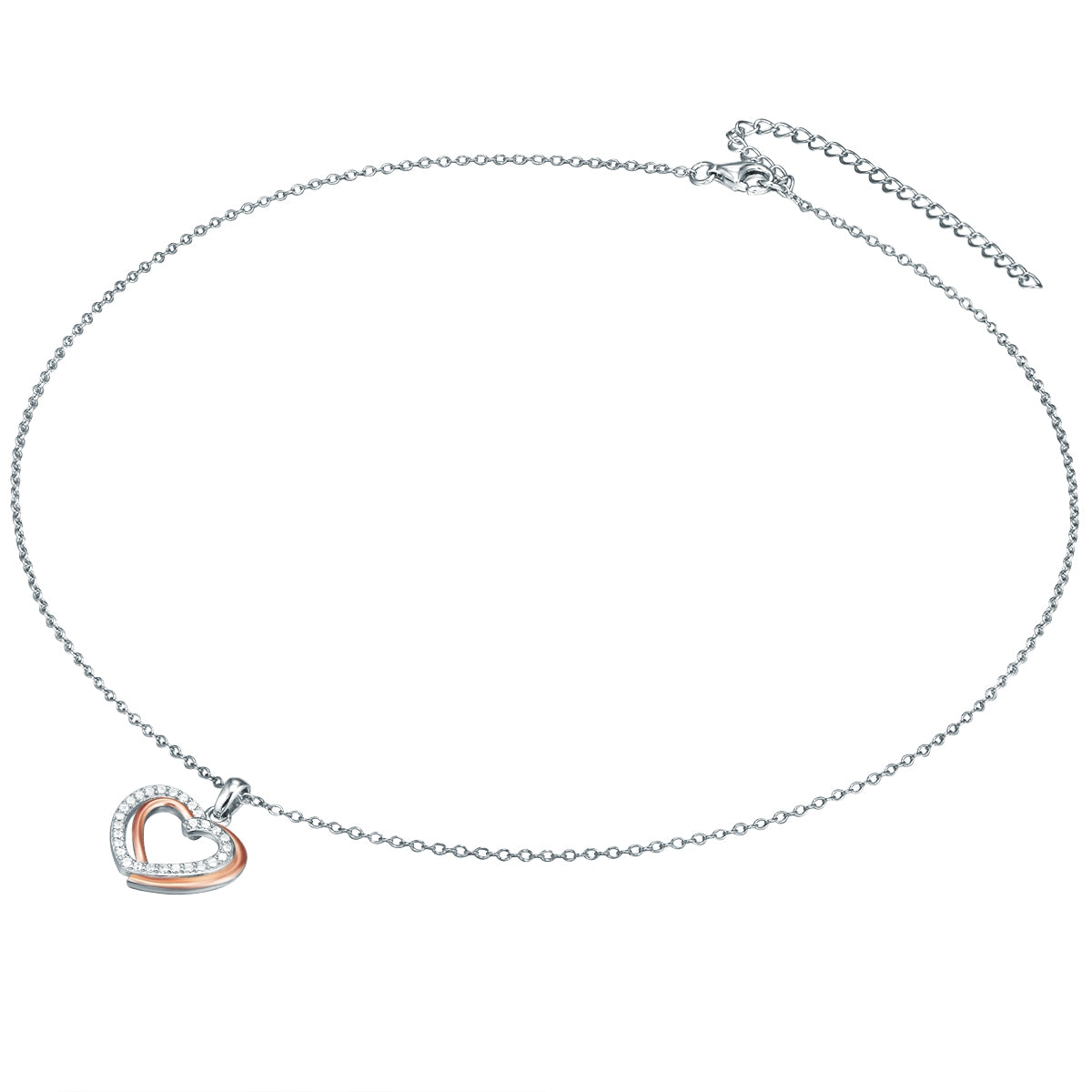 Rafaela Donata Kette mit Anhänger Sterling Silber bi-Color Zirkonia weiß Outlet