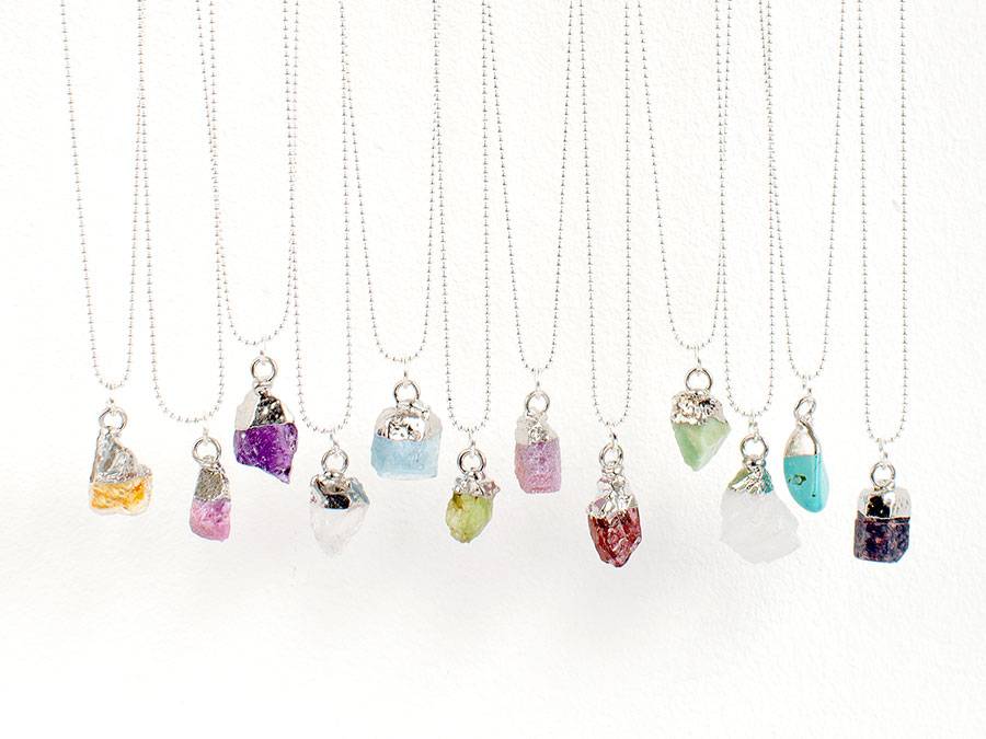 Renna Deluxe GEBURTSSTEIN Kette Silber Schlussverkauf