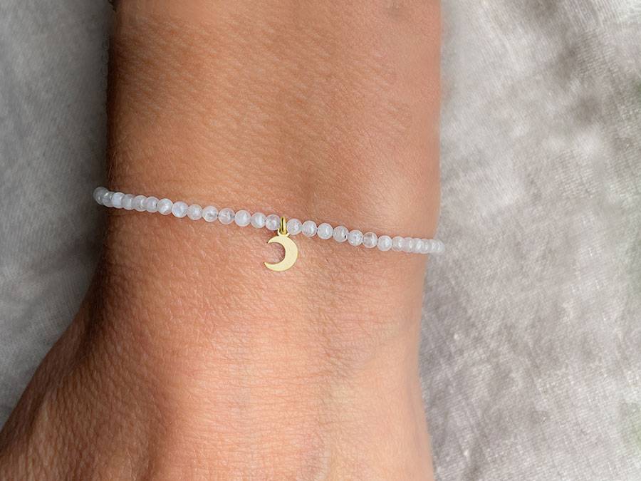 Renna Deluxe MOND Armband gold mit Mondstein Günstiger Verkauf