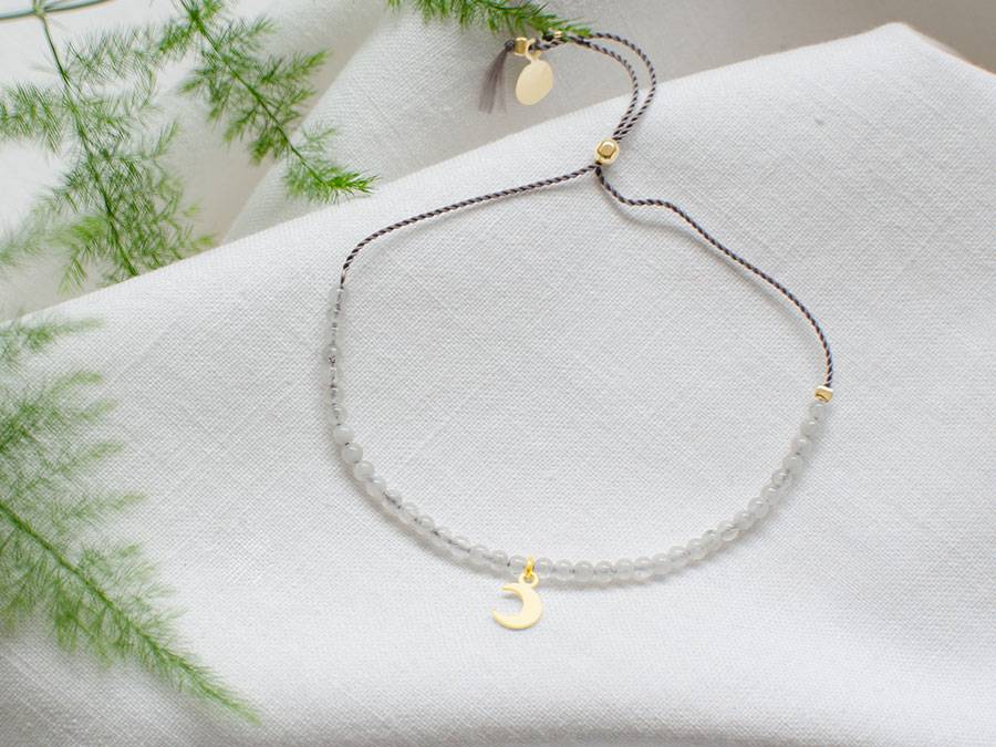 Renna Deluxe MOND Armband gold mit Mondstein Günstiger Verkauf