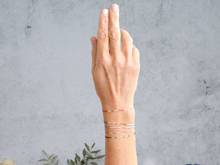 Renna Deluxe INDIVIDUELLES MORSE Code Armband Fabrikverkauf
