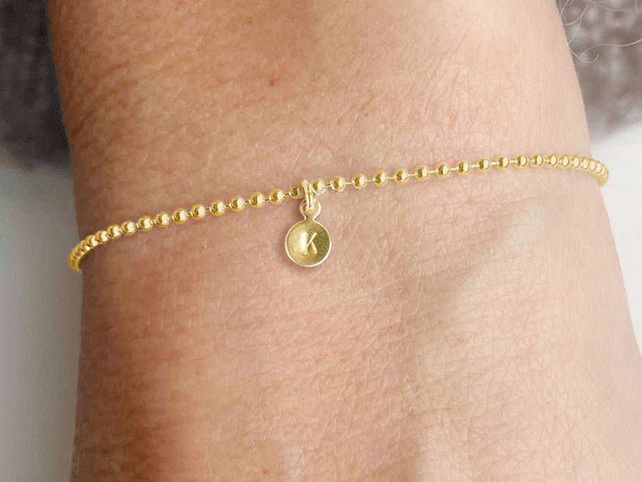 Renna Deluxe Kugel Armband mit BUCHSTABEN Gold Meist gekauft