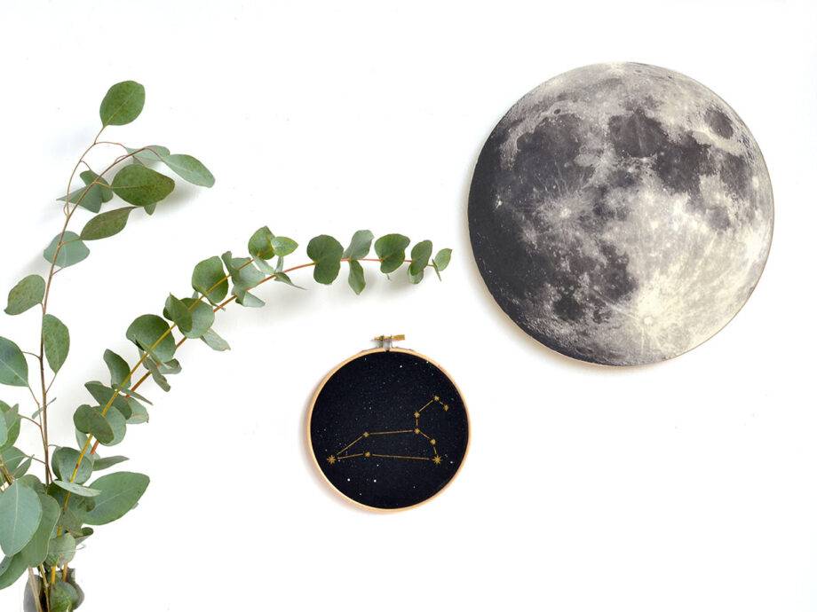 Renna Deluxe MOND Bild auf Holz Outlet