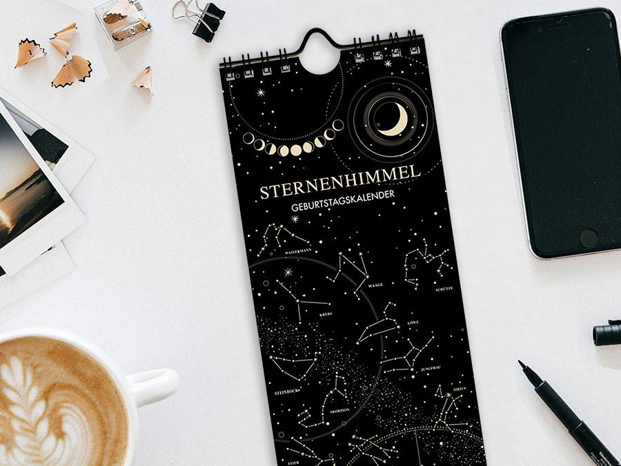 Renna Deluxe GEBURTSTAGSKALENDER Sternzeichen immerwährend Verkauf