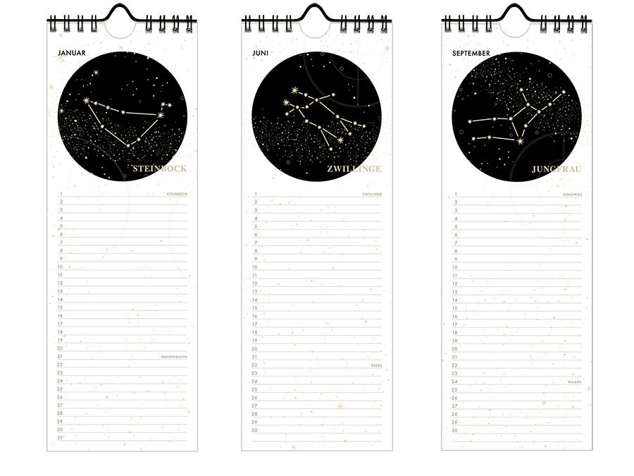 Renna Deluxe GEBURTSTAGSKALENDER Sternzeichen immerwährend Verkauf
