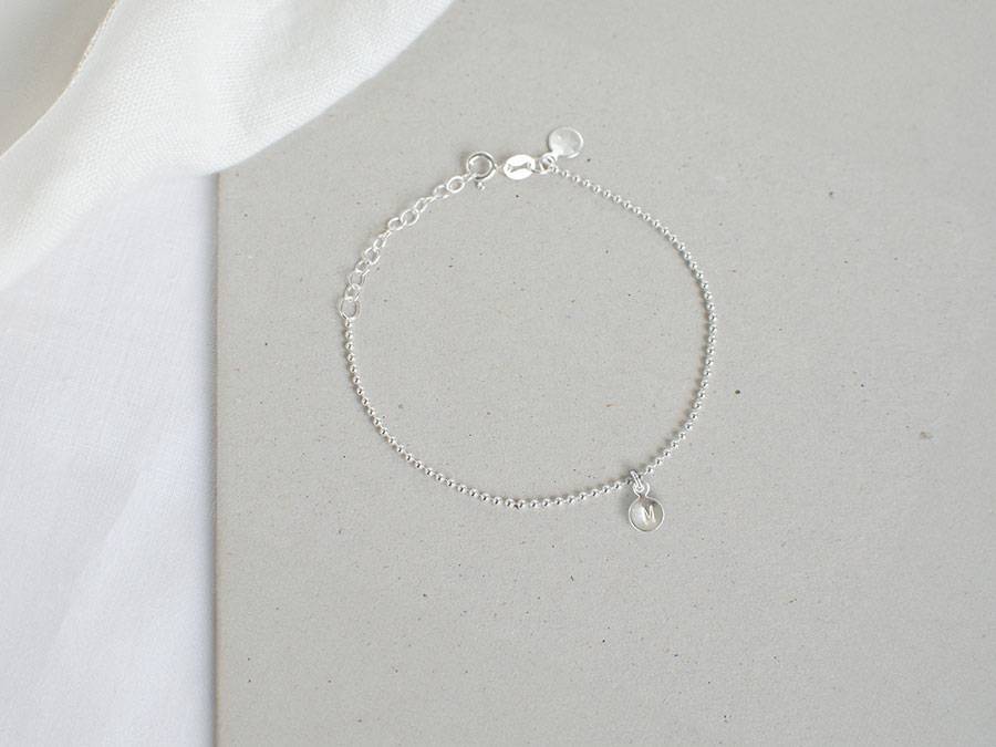 Renna Deluxe Kugel Armband mit BUCHSTABEN Silber Verkauf