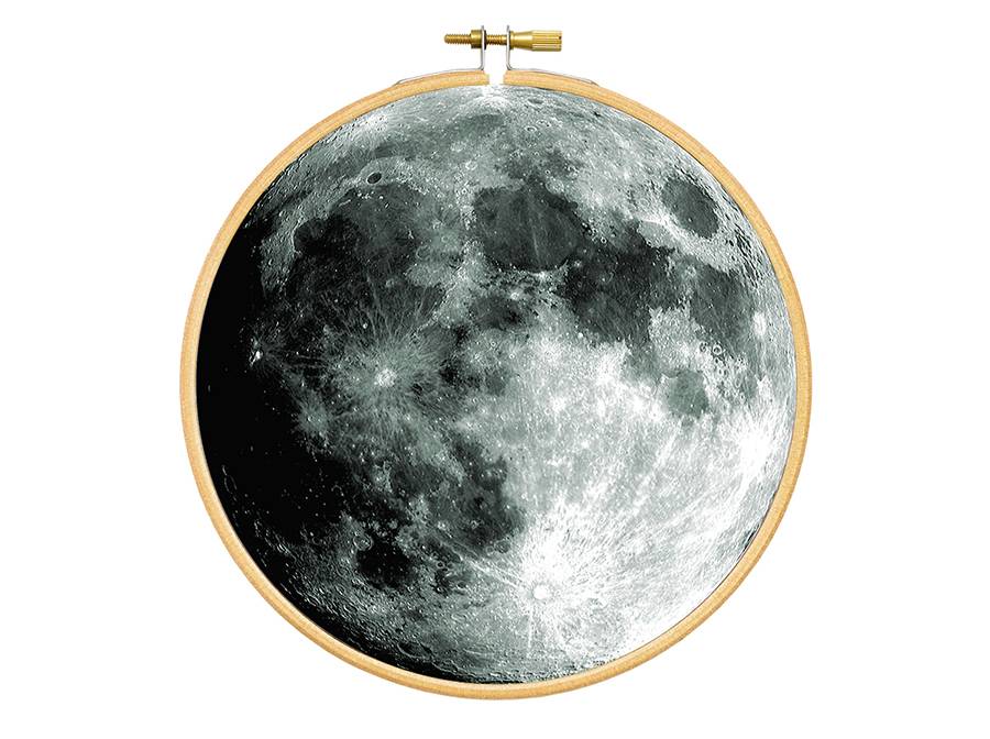 Renna Deluxe MOND _ Bild im Stickrahmen