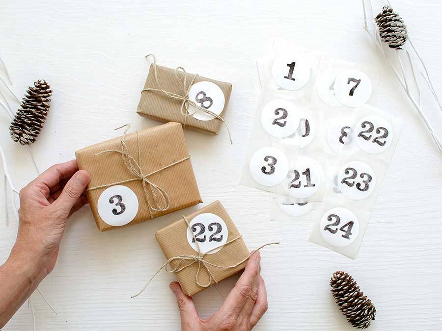 Renna Deluxe ADVENTSKALENDER Zahlen Aufkleber Neueste Stile