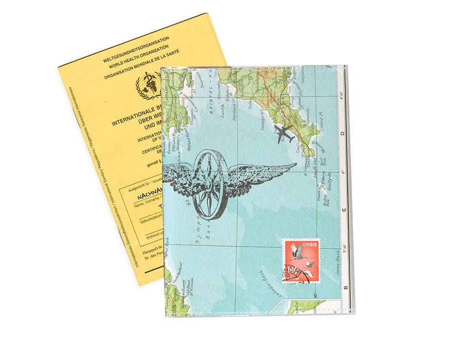 Renna Deluxe Atlas Reisepasshülle aus Landkarten Verkauf