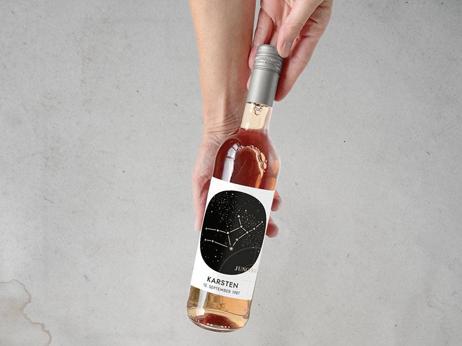 Renna Deluxe Sternzeichen Steinbock | Personalisiertes Weinlabel Auslauf