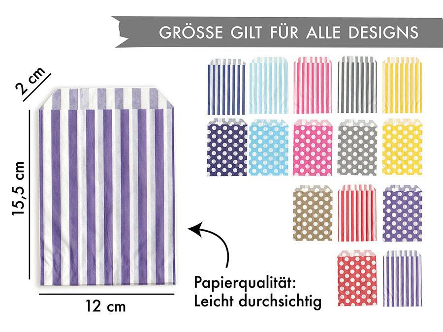 Renna Deluxe 50 Papiertüten viele Farben Auslauf