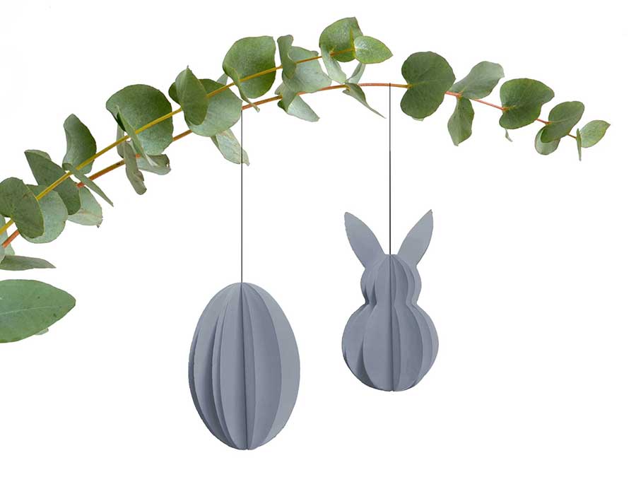 Renna Deluxe Osterei grau Anhänger Auslauf