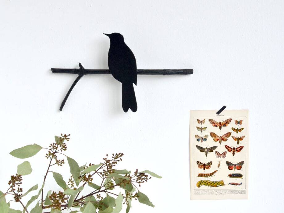Renna Deluxe Amsel in Fraktur auf dem Ast Verkauf