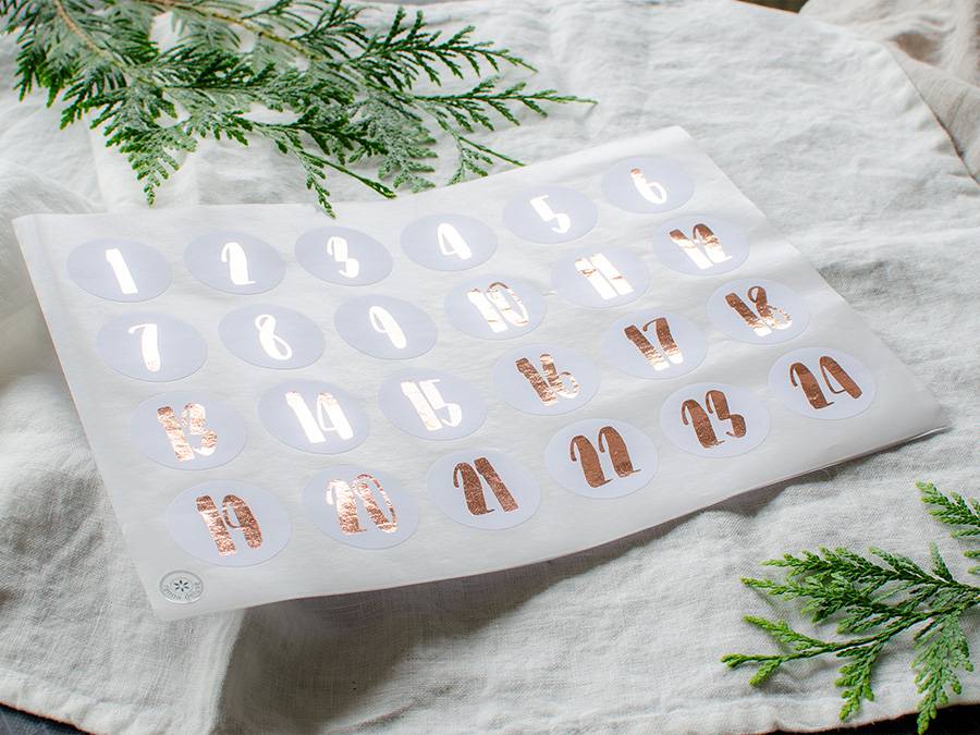 Renna Deluxe ADVENTSKALENDER Zahlen in KUPFER Verkauf
