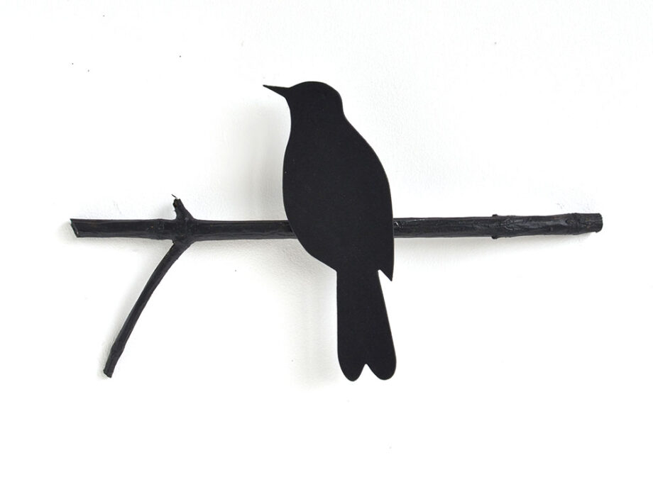 Renna Deluxe Amsel in Schwarz Wandobjekt Fabrikverkauf