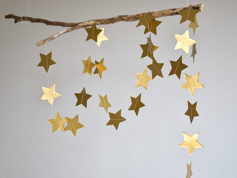 Renna Deluxe STERNENGIRLANDE in Gold