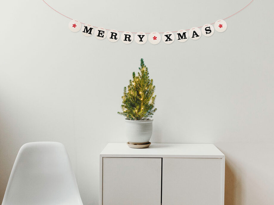 Renna Deluxe MERRY XMAS Girlande Fabrikverkauf