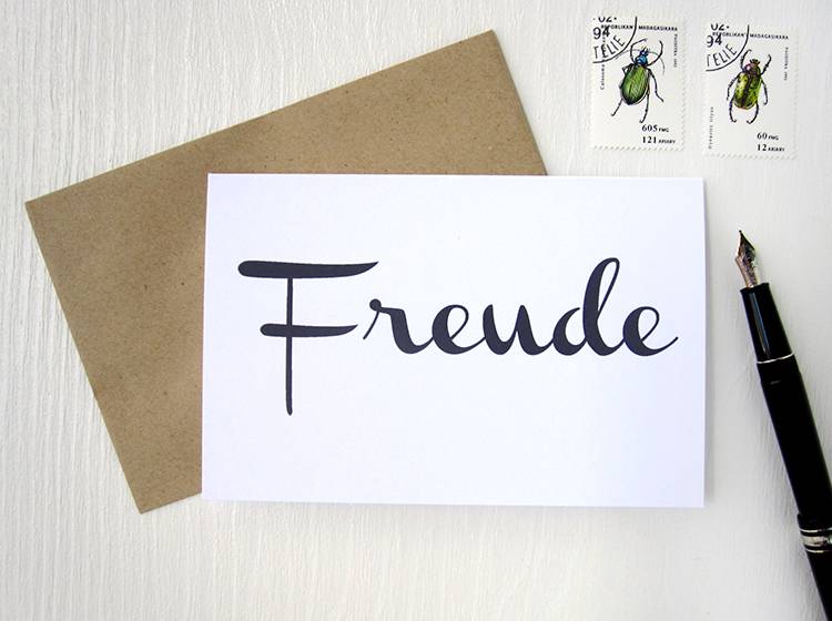 Renna Deluxe FREUDE // Klappkarte Auslauf