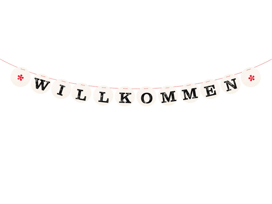Renna Deluxe WILLKOMMEN Girlande